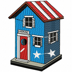 Bird Houses Embroidery Design 1 Bird Houses Embroidery Design 1